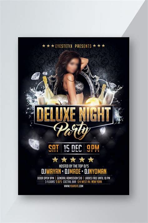 Deluxe Night Party Dj Music Event Flyer Template Psd Free Download