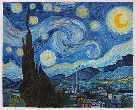 The Starry Night By Van Gogh Original Oil Reproduction Painting By Riset