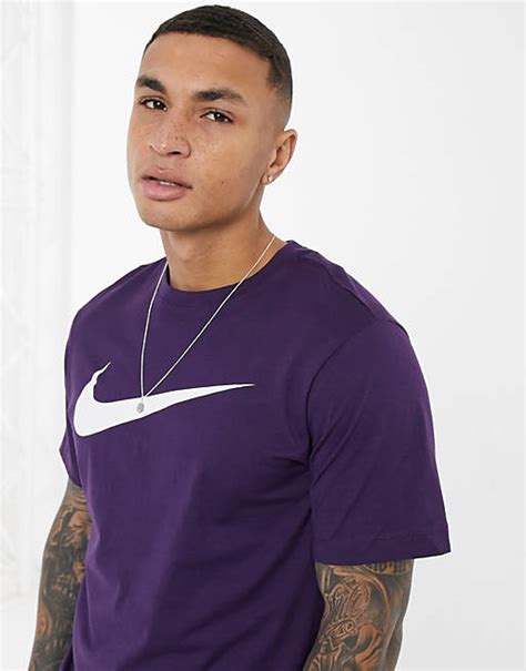 Nike Icon Swoosh T Shirt In Purple Asos