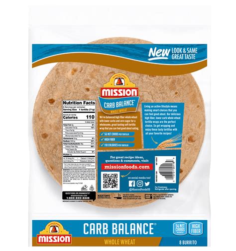 Carb Balance Burrito Whole Wheat Tortillas Mission Foods