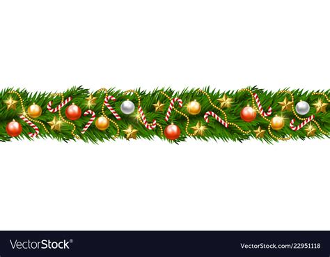 Christmas Garland Isolated Royalty Free Vector Image