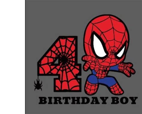 4st Birthday SVG Birthday Boy SVG Spi.der-man Birthday SVG - Etsy in