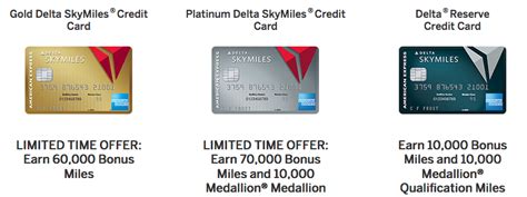 Check spelling or type a new query. Amex Gold Delta SkyMiles Credit Cards - Increased 60k Mile Signup Bonus + $50 Credit