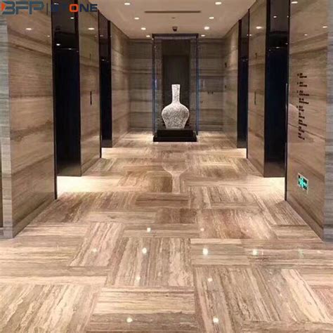 Silver Grey Travertine Natural Stone Marble For Constructionflooring