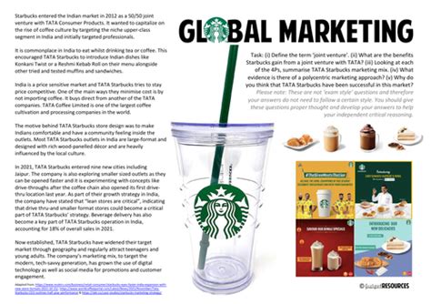 Global Marketing And Starbucks Teaching Resources