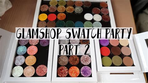 New Glamshop Eyeshadow Swatches Swatch Party Part Youtube