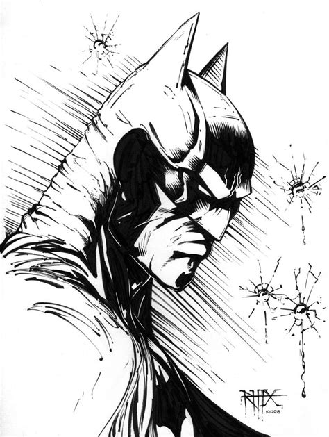 Batman Sketch Ink By Rhixart On Deviantart