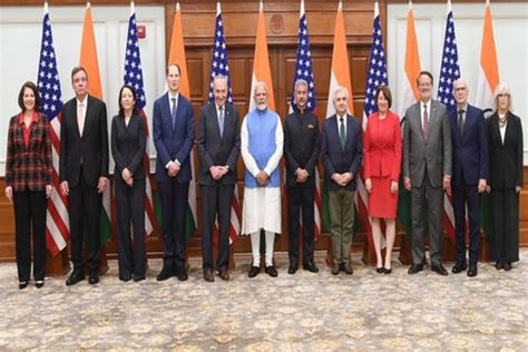 pm modi interacts with us congressional delegation appreciates strong bipartisan support