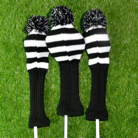 3pcs Set Golf Club Head Covers Wool Knit Golf Clubs Set Driver 3 5