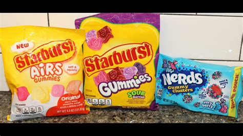 Starburst Airs Gummies Original Starburst Sour Berries Gummies Nerds