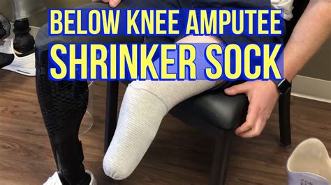 Below Knee Amputee Shrinker Sock With Donning Tube Youtube