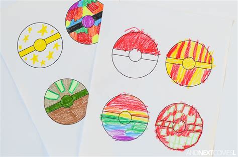 Free Printable Pokeballs Coloring Sheet For Kids Pokemon Craft