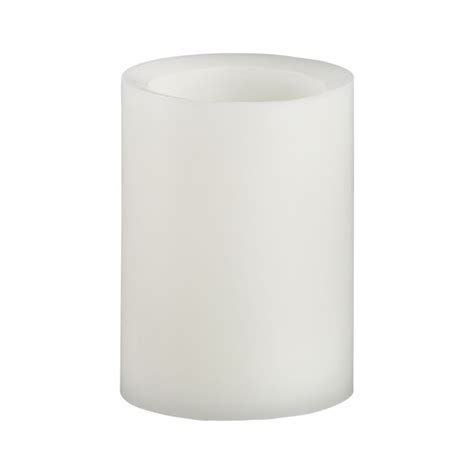 Flameless Ivory 3x4 Pillar Candle With Timer Unscented Candle