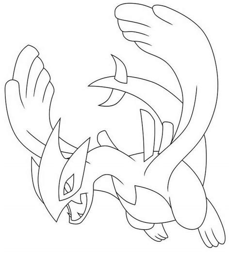 Lugia Legendary Pokemon Coloring Pages Free Pokemon Coloring Pages