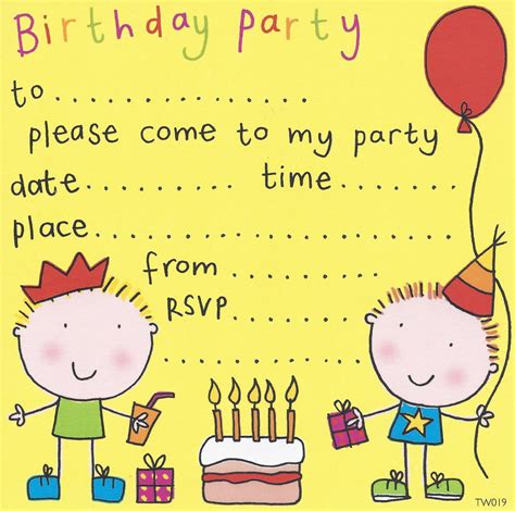 Cool Free Birthday Party Invites For Kids Party Invitations Kids Boy