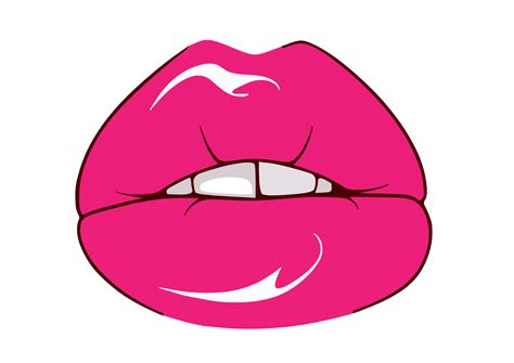 Pink Glossy Lips Template Free Printable Papercraft Templates
