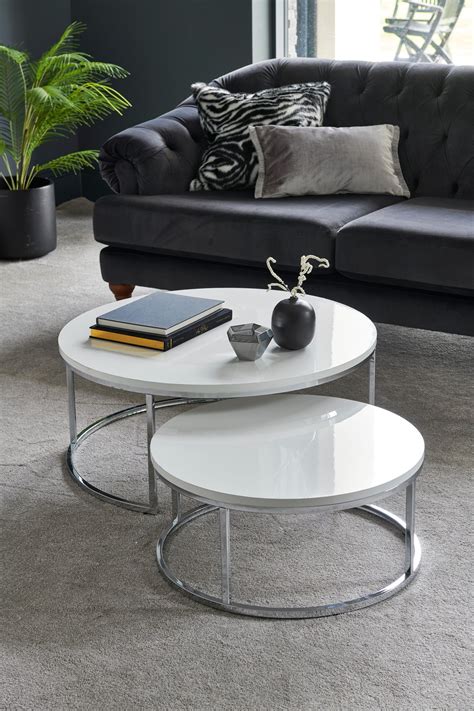 White Nesting Coffee Table The Perfect Space Saving Solution Coffee
