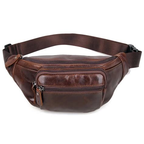 Male Leather Fanny Pack