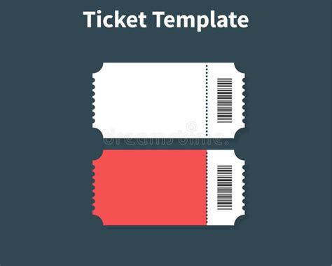 Ticket Template Ticket Element Guideline For Design Clean Realistic