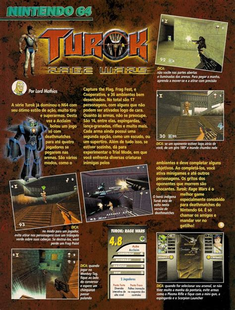 Turok Rage Wars do Nintendo 64 na Super GamePower Nº 70