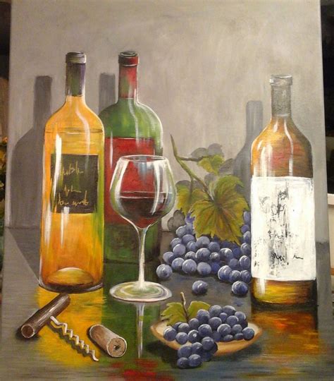 Das schöne am malen mit acryl sind die vielseitigen techniken, in der die. roter Wein - Rot, Modern, Modern art, Gemälde von Karin ...