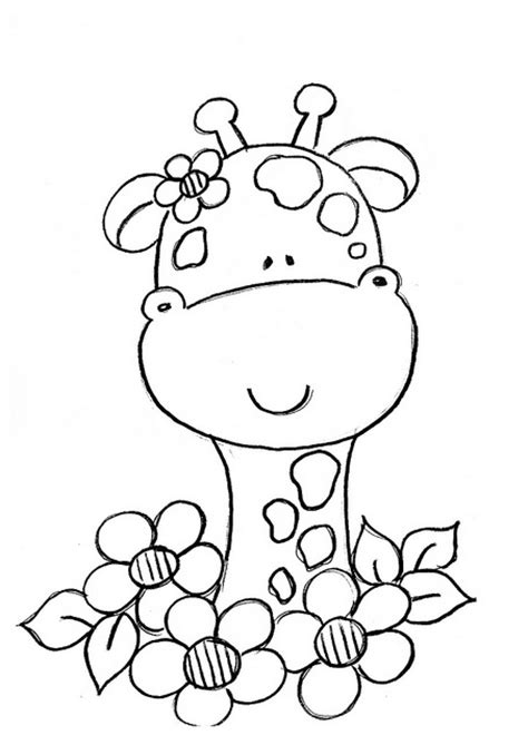 Risco Girafinha Giraffe Coloring Pages Coloring Pages