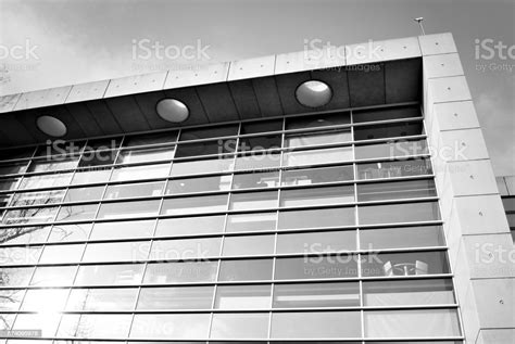 Glass Windows Of Office Building Black And White Stock Photo Download
