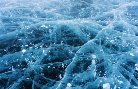 Ice Texture Background Cracked Frozen Lake Stock Photo Image Of
