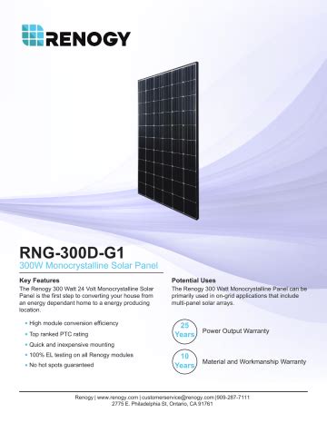 Renogy RNG 300Dx2 300 Watt 24 Volt Monocrystalline Solar Panel 2 Piece