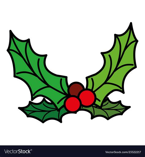 Christmas Mistletoe Design Royalty Free Vector Image