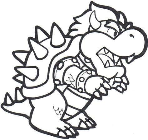 Bowser Colouring Pages