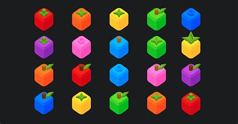 Fruit Cubes 3d 食べ物 Unity Asset Store