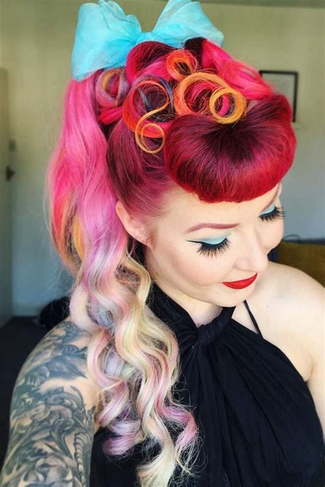 24 modern to vintage victory rolls styles to add some pin up vibes bandana hairstyles short