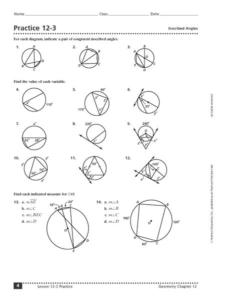 How to calculate the angles in a quadrilateral, examples and step by step solutions, a collection of interactive mathematics worksheets. 34 Inscribed Angle Worksheet With Answers - Worksheet ...