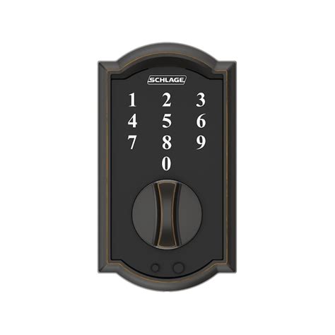 Schlage Touch Camelot Aged Bronze Electronic Deadbolt Lighted Keypad