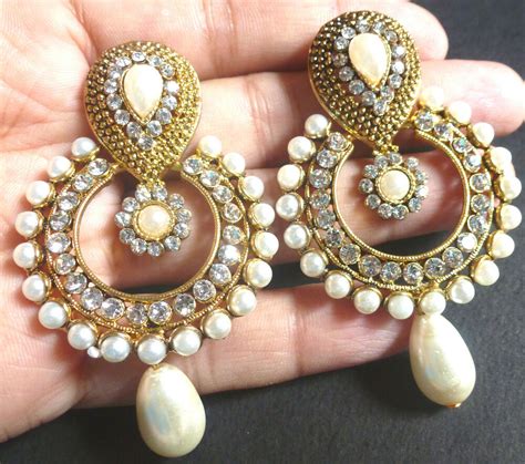 Surprise a special someone with diamonds for an anniversary, or find birthstone earrings and other birthstone jewelry perfect for celebrating a milestone birthday. Indian Gold Plated Pearl CZ Drop Kundan Round Earrings ...