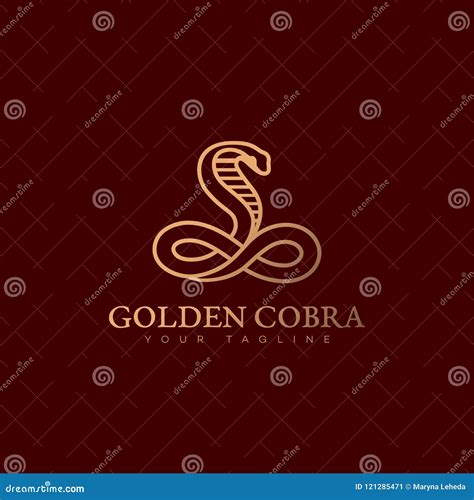 Golden Cobra Logo Stock Vector Illustration Of Mascot 121285471