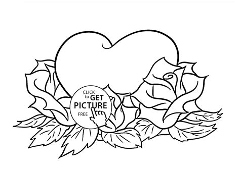Beautiful Rose Flower Coloring Pages Goimages U