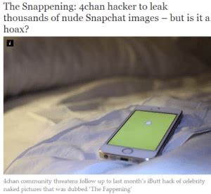 The Snappening Chan Hacker To Leak Thousands Of Nude Snapchat Images
