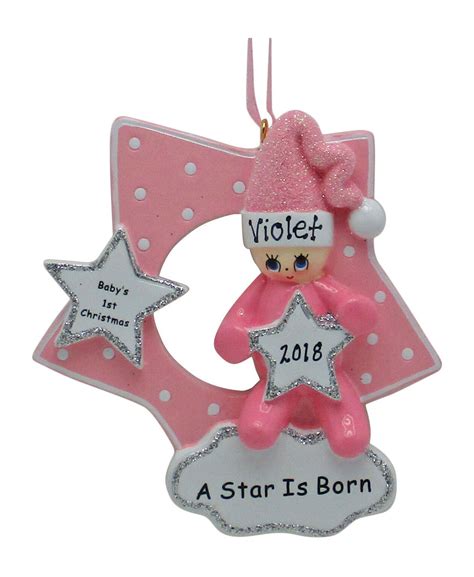Personalized Baby Girl A Star Is Born Babys First Christmas Tree