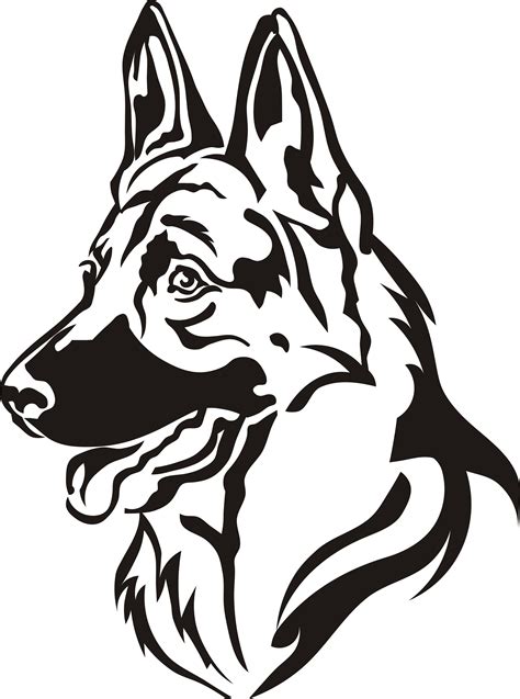 German Shepherd Dog Svg Dxf Png Eps  Big Size 300 Dpi Etsy