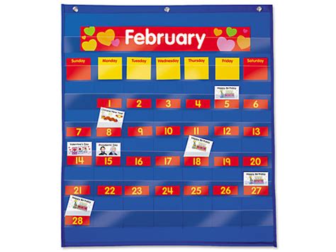 Classroom Calendar Pocket Chart At Lakeshore Learning