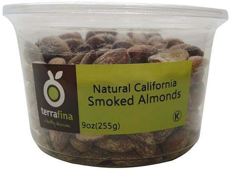 Terrafina Almonds Smoked Kosher Natural 9 Ounce Pack Of 4