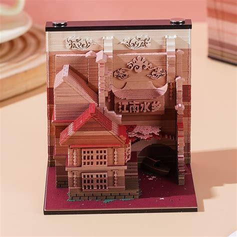 【lz】۞ ㍿ Gangnam Multi Function Memo Pad 3d Model Note Block Note Water Town Style Presentes De