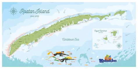 Diving · Packages And Roatan Dive Sites Map Splash Inn Resorts
