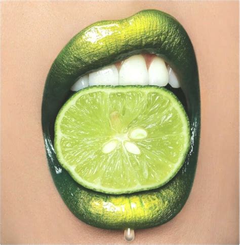 Lime Lips Canvas Art By Vlada Haggerty Lipstick Art Green Lips