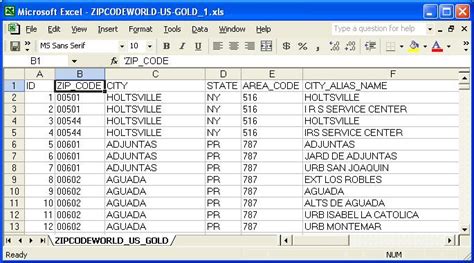 United States Zip Code Database Gold 3 Digit Edition Main Window