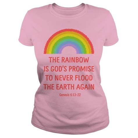 rainbow god s promise genesis 6 13 22 t shirt t shirt rainbow shirt gods promises