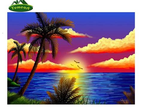 Lukisan Sunset Mudah Ditiru Cara Menggambar Pemandangan Super Mudah