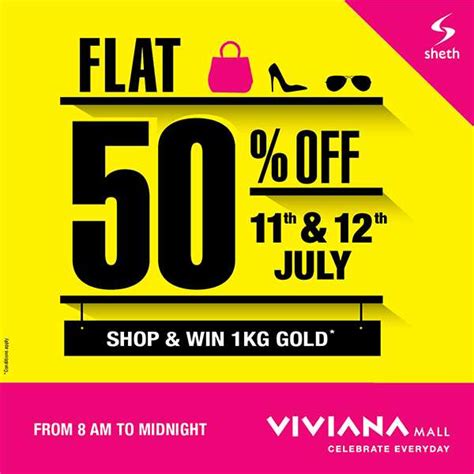 Flat 50 Off Sale On Over 200 Brands At Viviana Mall Thane On 11 And 12